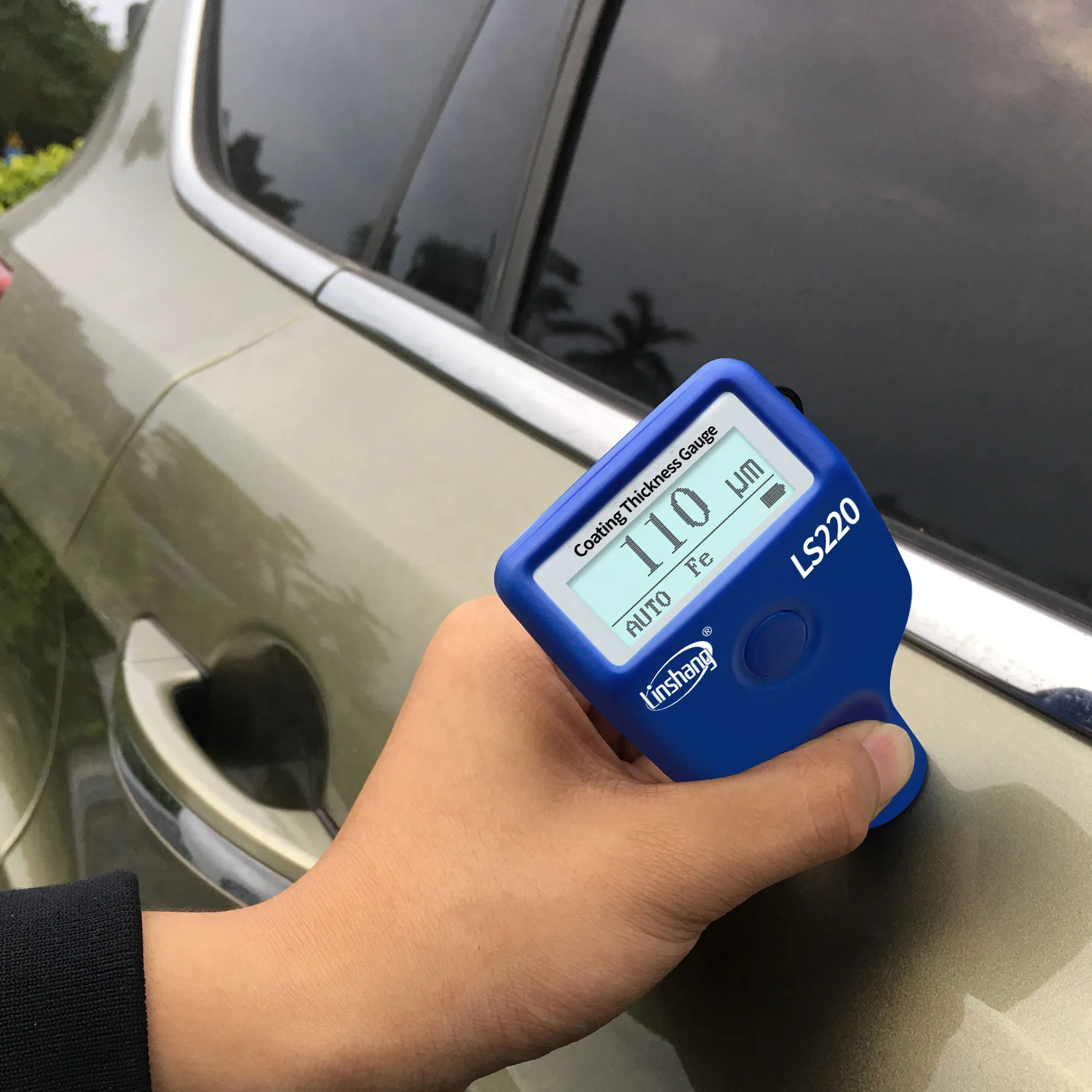 LS220 portable compteur de peinture automobile compteur d'épaisseur de revêtement de surface numérique testeur de compteur de peinture de voiture