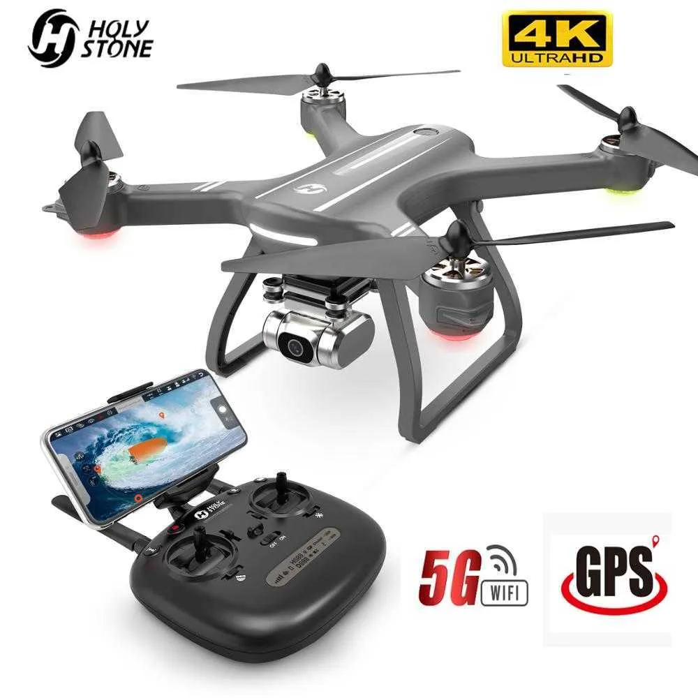 UAV Holy Stone HS700D Drone 4K GPS Profissional Quadcopter 5GHz FPV RC Helicopter 25KM H 22 Mins Flight Time Brushless Motor Drone Q0602