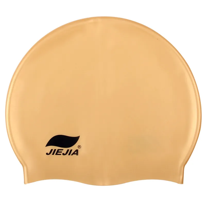 2021 Silica gel Swimming cap PURE COLOR waterproof breathable AA777 comfortable Silica gel coated cap factory supplies men and women adult