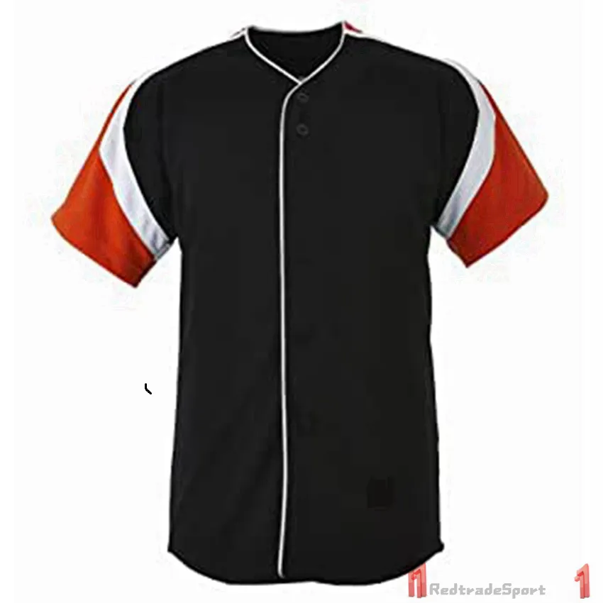 Dostosuj Koszulki Baseball Vintage Puste Logo Szyte Nazwa Nazwa Niebieski Zielony Krem Czarny Biały Czerwony Mężczyzna Kobiet Dzieci Młodzież S-XXXL 1XL1CSLMP