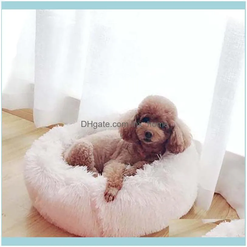 Super Soft Plush Mat Dog Beds For Large Dogs Bed Labradors Round Cushion Pet Product AccessoriesDog Cat House 201223