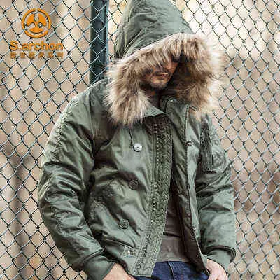 2021winter N2b Puffer Jacket Men Canada Coat Military Fur Hood Warm Trench Camouflage Tactical Bomber Army Korean Parka