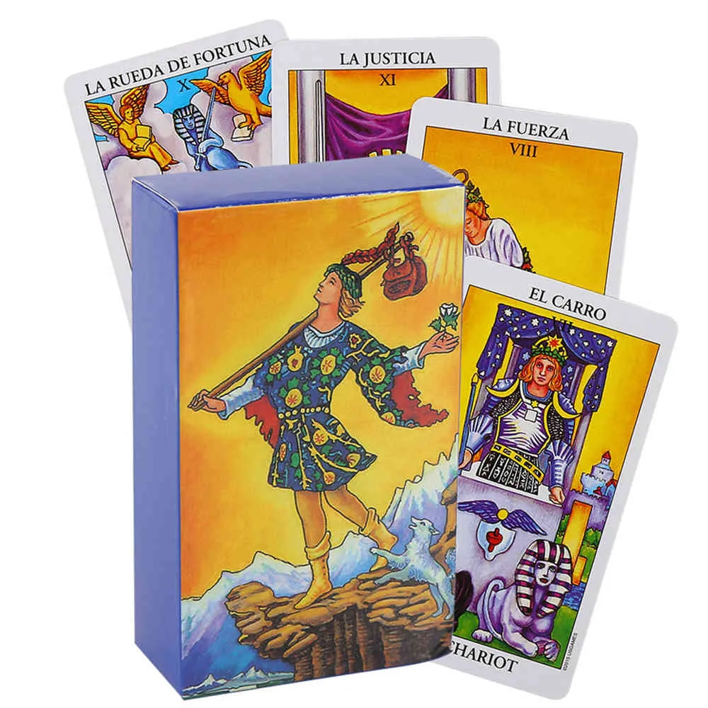 TAROT DEL FUEGO CARD Game Deck Oracle Toy Dagination Mystery Riding Party Electronic Guide Прогнозируя любовь мозга 2Wir