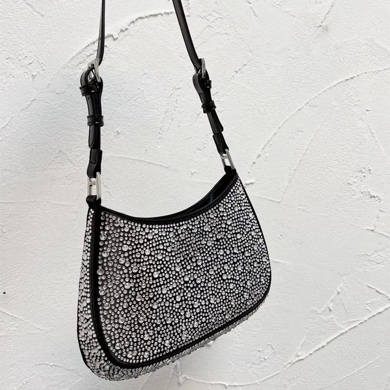 Luxe kraal Rhinestone schoudertassen vrouwen glanzende diamant handtassen hobos kralen stokbroodje bling kralen portemonnees glinsterende diamanten handtas tas tas top