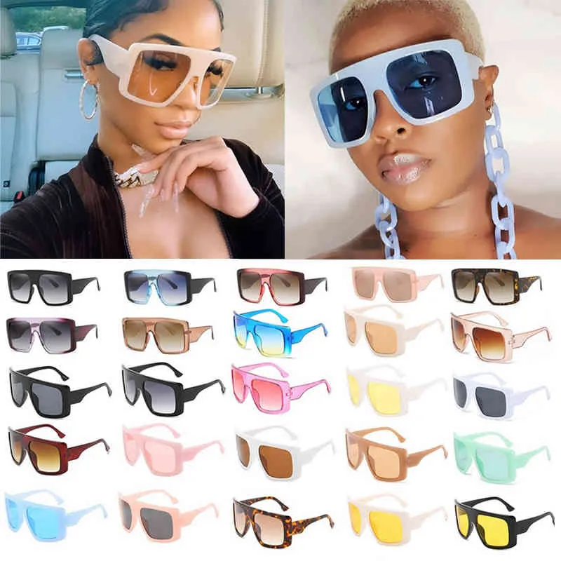 29 Colors Whole Oversized Square Sunglasses Women Black Pink One Piece Big Frame Sun Glasses Men 2021 Brand Eyewear In Bulk