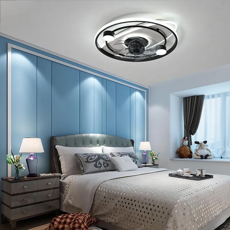 Ventilador de techo moderno con luces y Control remoto, lámpara