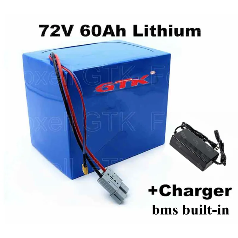 72V 60Ah Lithium li ion batterie avec BMS pour 4000W 5000W moto ebike scooter électrique stockage d'énergie chariot de golf