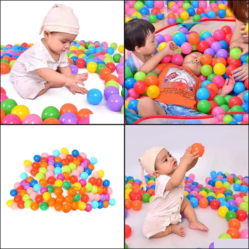 100pcs/lot Eco-Friendly Colorful Soft Plastic Water Pool Ocean Outdoor Fun Sports