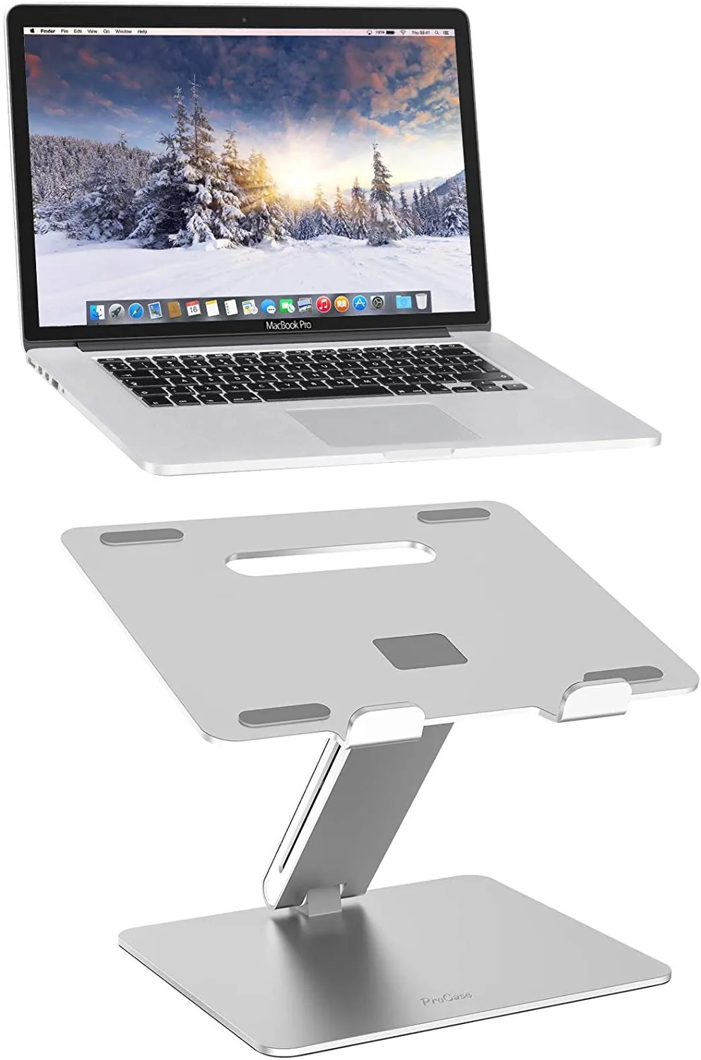 Portable Aluminum Metal Laptop Stand Ergonomic Adjustable Holder For