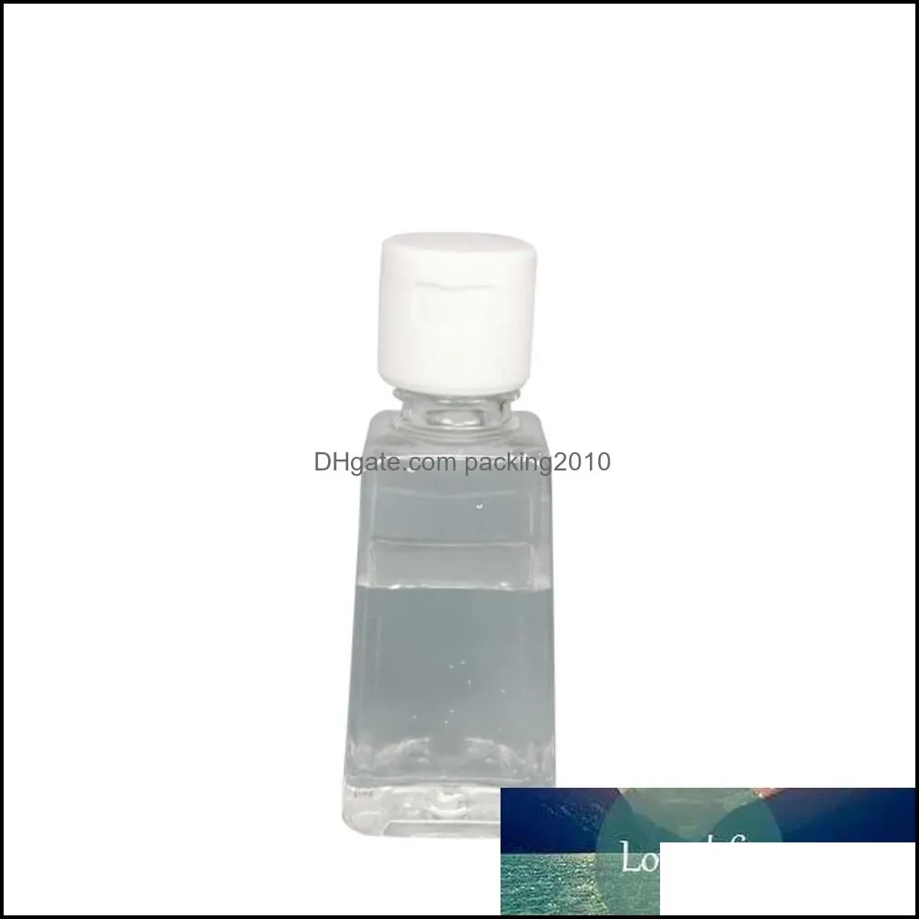 10pcs 30ml Trapezoidal Empty Hand Sanitizer Bottles Refillable Plastic Container Transparent Gel Bottle for Travel Outdoor