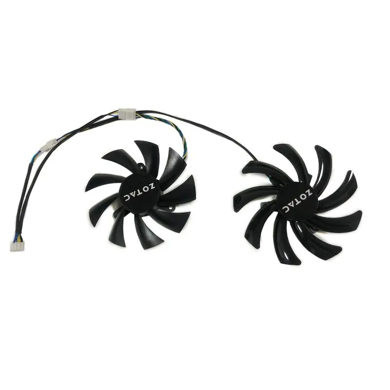 Refriginaciones de ventiladores 2pcs / set 95mm + 85mm ZT-A30700E-10P GPU VGA Fan del refrigerador para Zotac Gaming GeForce RTX 3070 Twin Edge, Reemplace CF1010U12S + CF9015H1