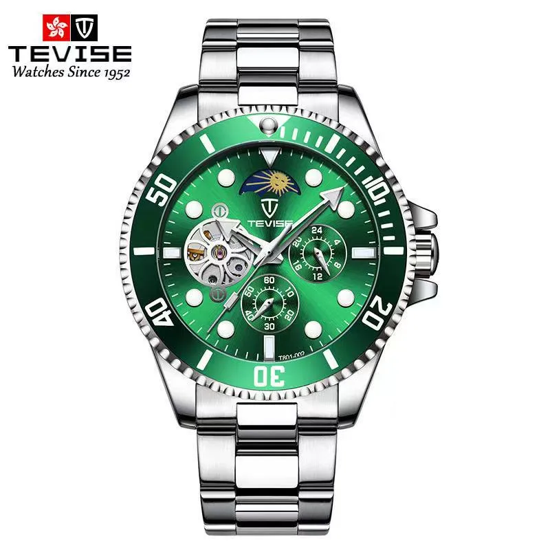 Tevise fashion make montre Compass Water watch Resistant de luxe automatic mechanical Little swan with waterproof female table luminous factory direct selling who