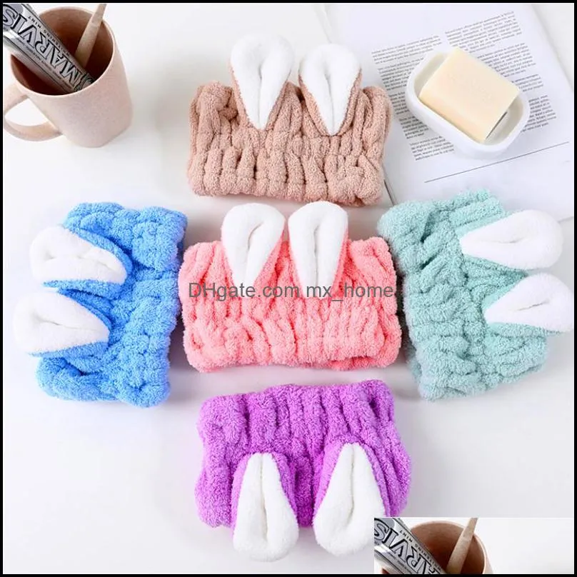 factory direct coral velvet hair caps absorbent quickdrying cute absorbent childrens dry hair towel wholesale