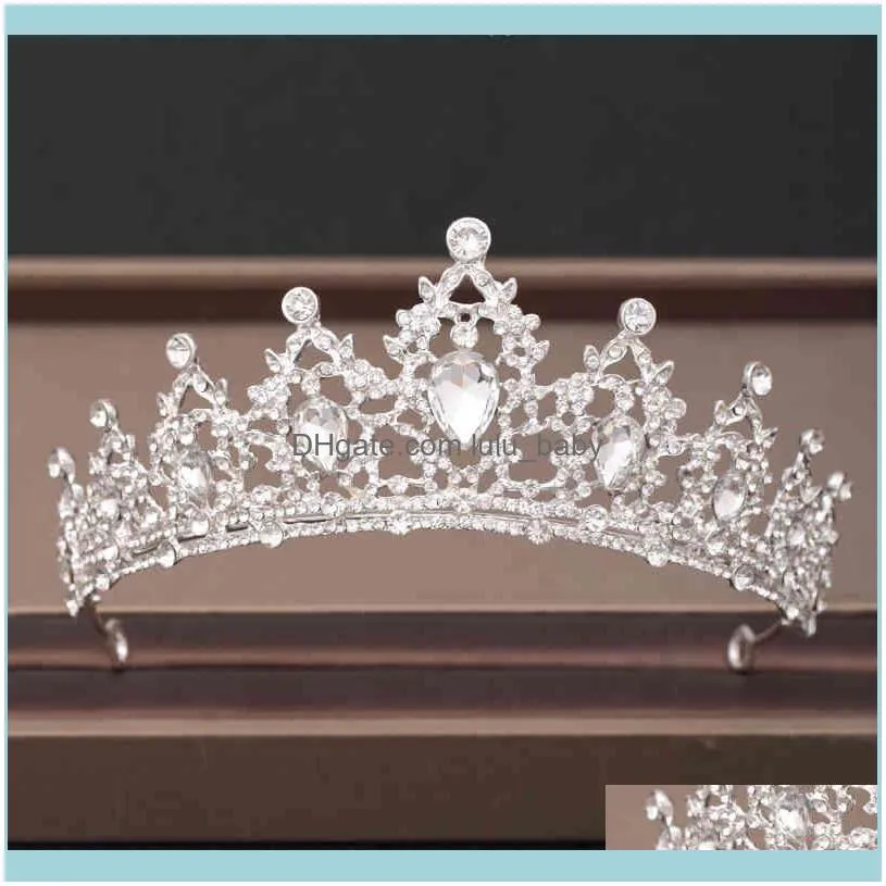 Crown Jewelry Bridal Headpiece woman Baroque Rhinestones Crystal Tiaras Bride Party Crowns Wedding Hair Accessories