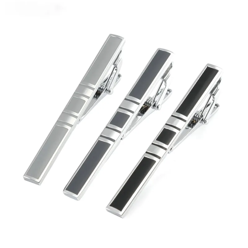 Email Black Tie Clips for Men Business Suit Ties Bar Claps Fashion Jewelry Gift Will en Sandy