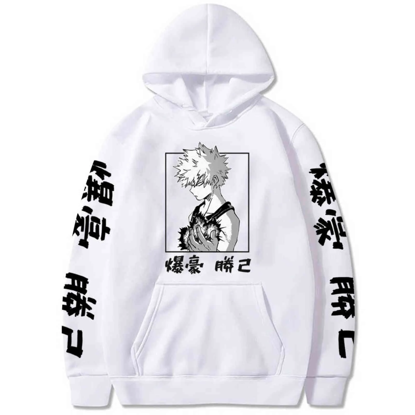 My Boku No Hero Academia Men Women Unisex Hoodies Sweatshirts Katsuki Bakugou Hoodie Y211122
