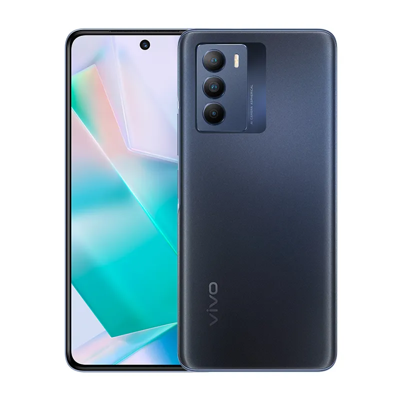 Téléphone portable d'origine Vivo T1 5G 8 Go de RAM 128 Go 256 Go ROM Snapdragon 778G Octa Core Android 6,67 pouces Plein écran 64MP AF 5000mAh Wake Face ID Empreinte digitale Téléphone portable intelligent