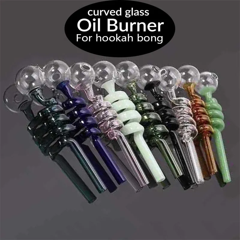 Cam Yağ Burner Boru Bahar Kabuklatıcılar Pyrex Yağı Tırnak 14CN Boy 30mm Çap Topu Dengeleyici Fittings Sigara Aksesuarları Su Bong