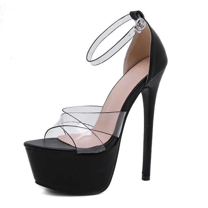 Sexy 18 Cm Ultra Stiletto Sandals Woman Party Nightclub Shoes Platform ...