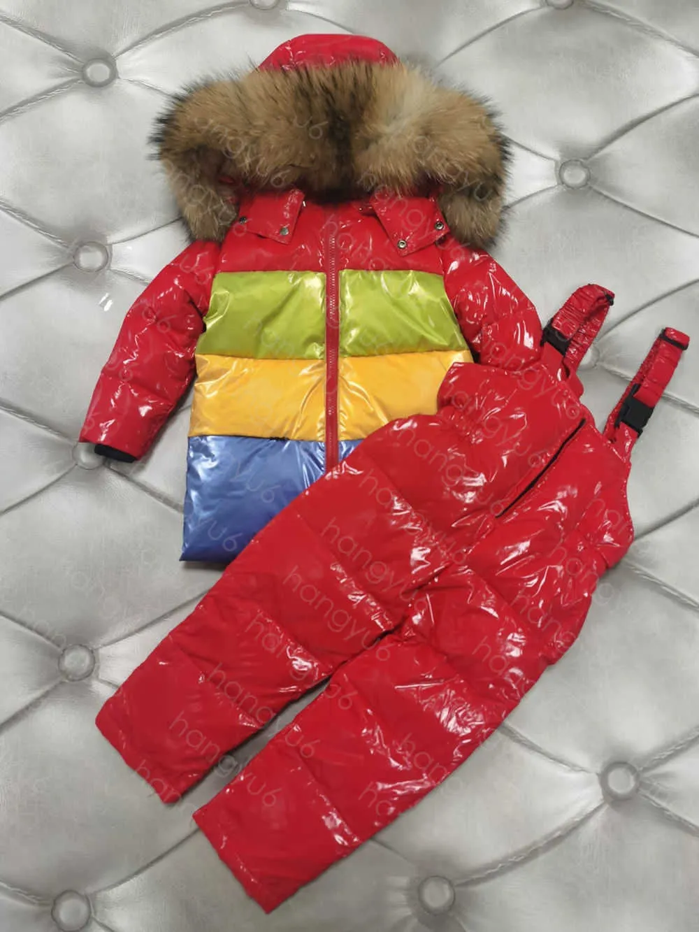 Barn sätter nyfödd baby down jacka tjock varm babys pojke flickor kläder vinter jackor huva varma ytterkläder rockar för pojkekläder
