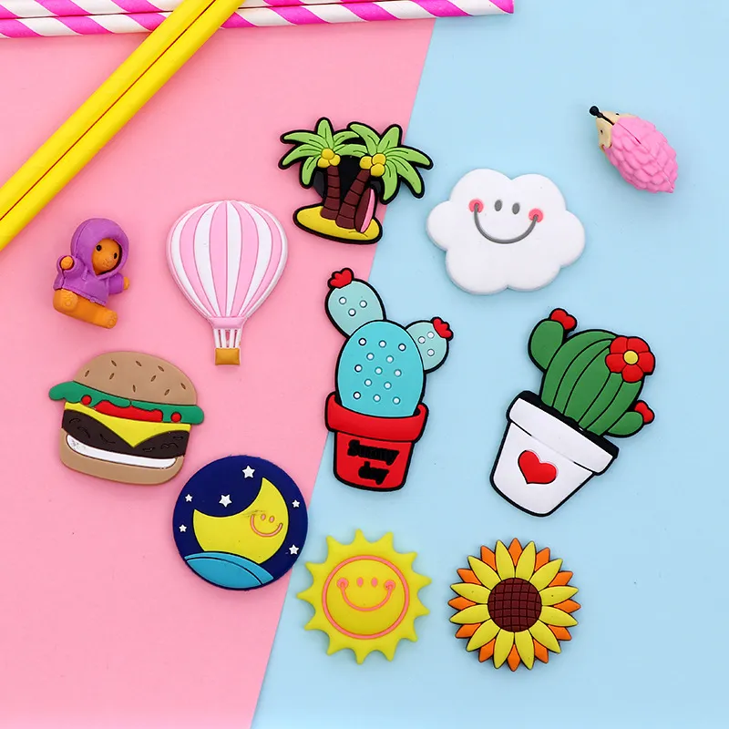 Fridge Carton Magnets PVC Colorful Magnet Sticker Plastic Refrigeator 3D Cute Sticker Home Furnishing Decorate DHL