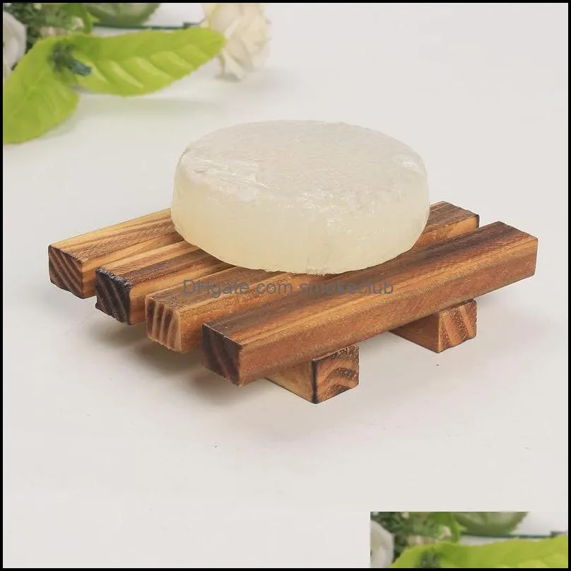 Wood Wooden Soap Dish Storage Tray Holder Bath Shower Plate Bathroom NEW Worldwide Store DHL Free