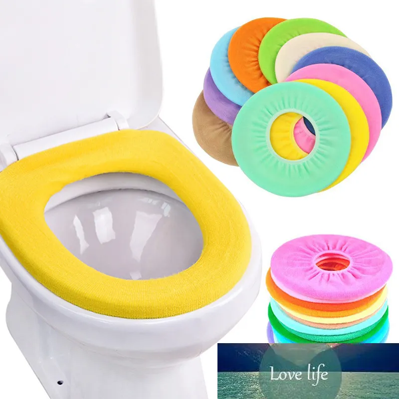 1Pc Toilet Seat Case Warmer Toilet Pedestal Pan Cushion Pads Washable Toilet Seat Covers Random Color Warm Pad Bathroom Accesso