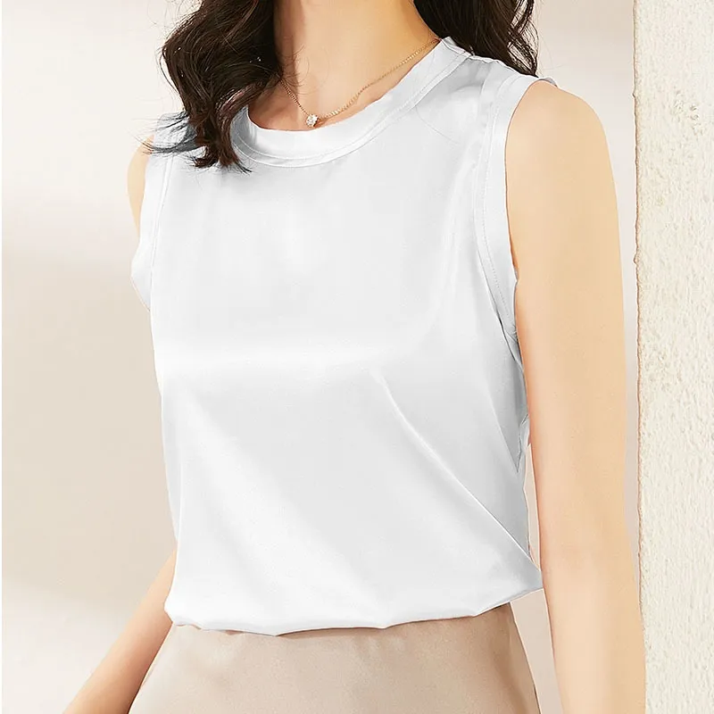 White silk vest deals top uk