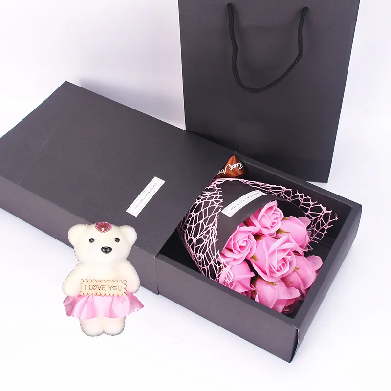 2022 Eternal Rose in Box Artificial Rose Flowers With Box Set Romantic Valentines Day Birthday Gifts Delicate Gorgeous Gift