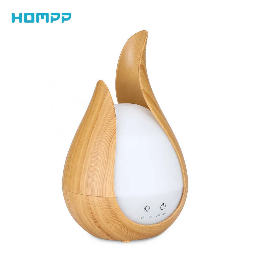 Aroma Diffuser 7 Kleuren LED Licht Essentiële Olie Koele Mist Elektrische LED Ultrasone Air Luchtbevochtiger 200ml voor Home 210724