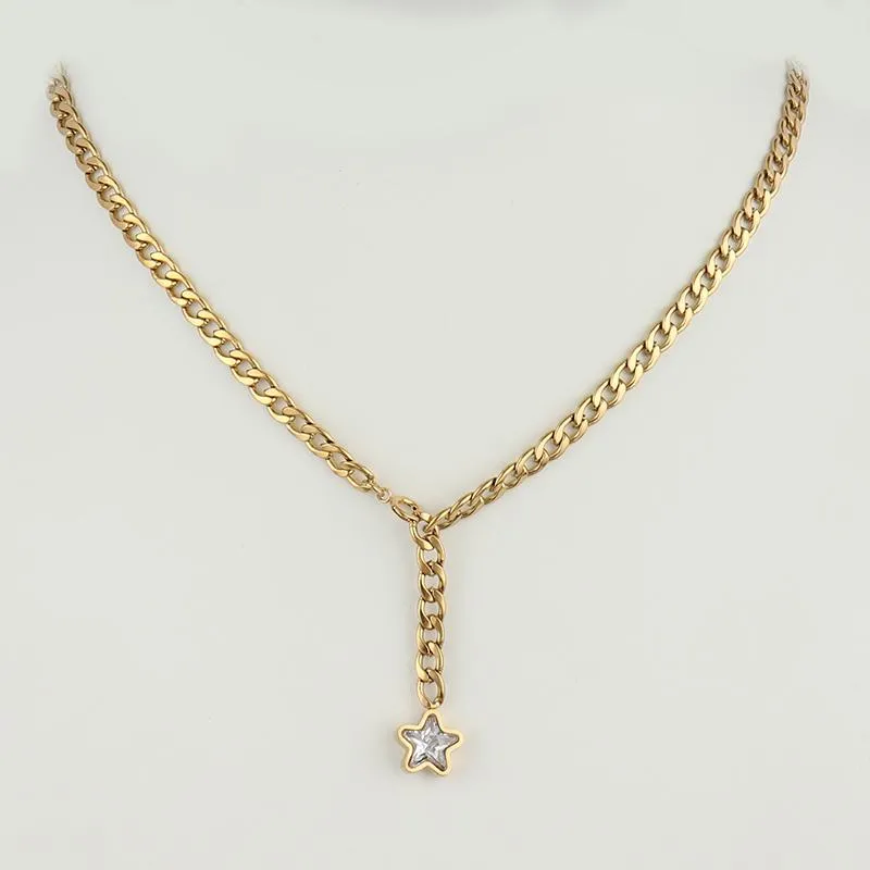 New Styles In Stock Chokers Punk Thick Long Chain Necklaces For Women Stainless Steel Necklace 