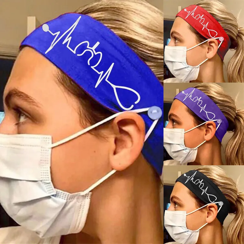 10 PC / Lot Moda Aksesuarları Düğmesi Tıbbi EKG Hastane Hemşire Doktor Koruyucu Kulak Kadınlar ve Erkekler Kafa Bandı