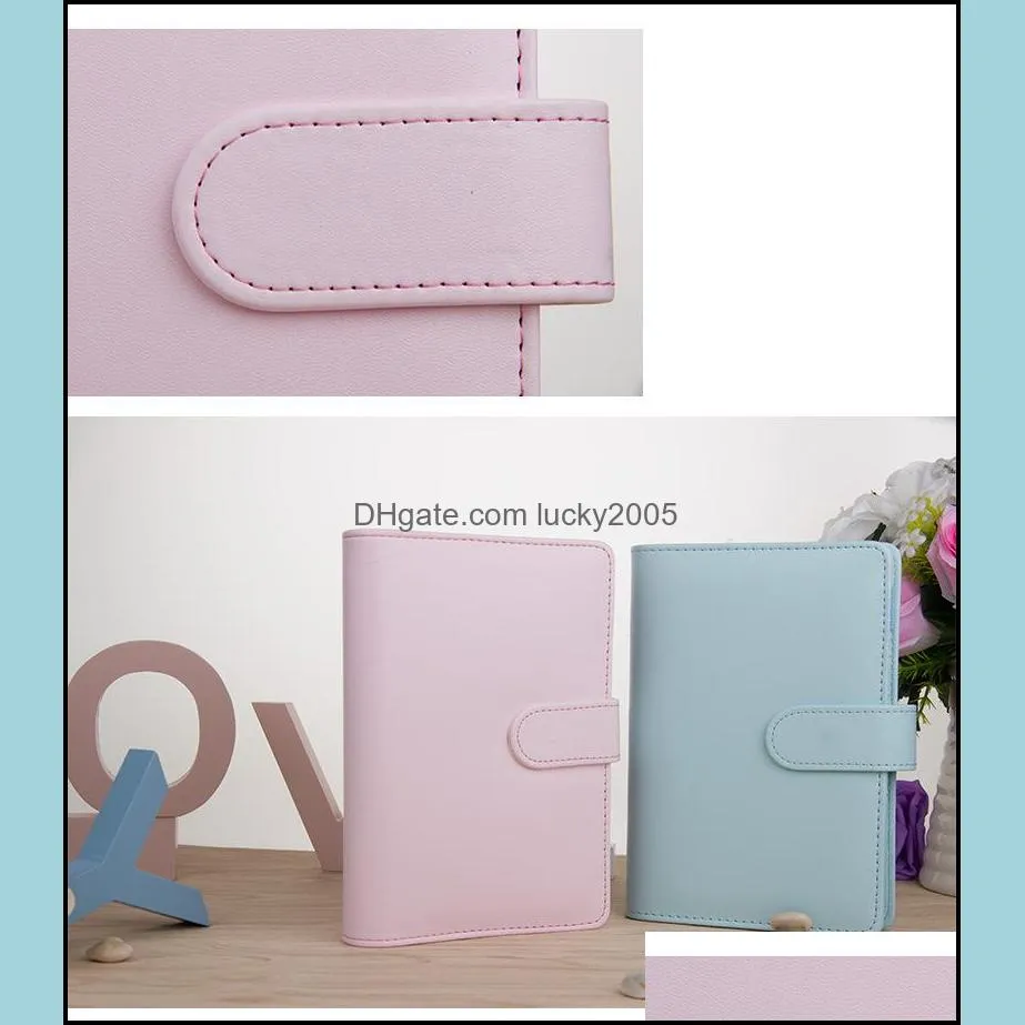 A6 Empty Notebook Binder notepads 19*13cm Loose Leaf Notebooks without Paper PU Faux Leather Cover File Folder Spiral Planners