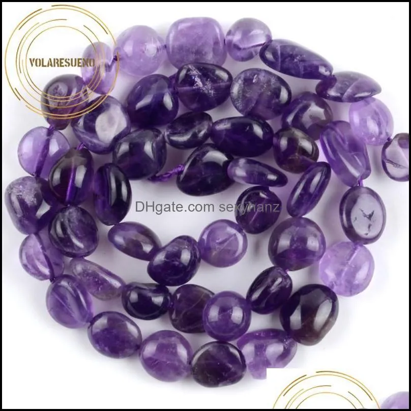 Other Natural Irregular Amazonite Larimar Amethysts Stone Beads Freeform Spacer For Jewelry Making Diy Bracelet Necklace 8-10mm