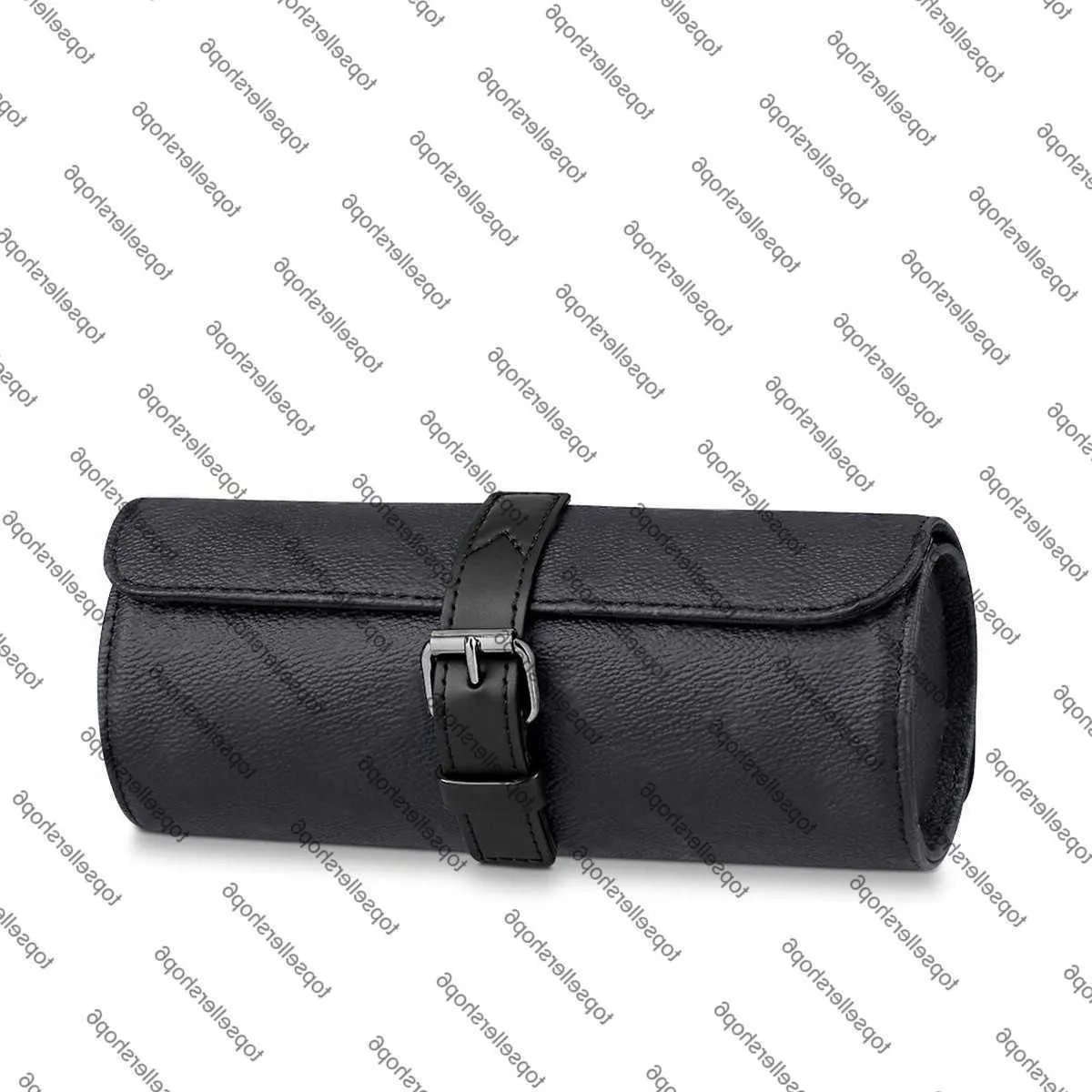 Projektanci torby M43385 M47530 N41137 3 Watch Case Canvas Check Eleganckie zaćmienie prawdziwą skórę cielę