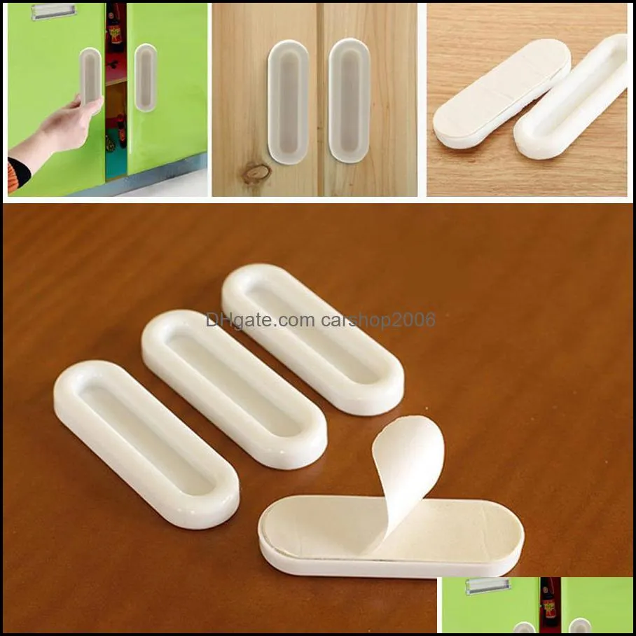 4pcs Set Plastic Durable Sliding Door Glass Window Handle Sliding Door Window Handle Imported Paste Type Wardrobe Door Handle DH0654