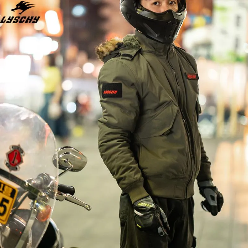 Ropa de moto Chaqueta Hombre Impermeable Moto A prueba de frío Otoño  Invierno Moto Montar Negro