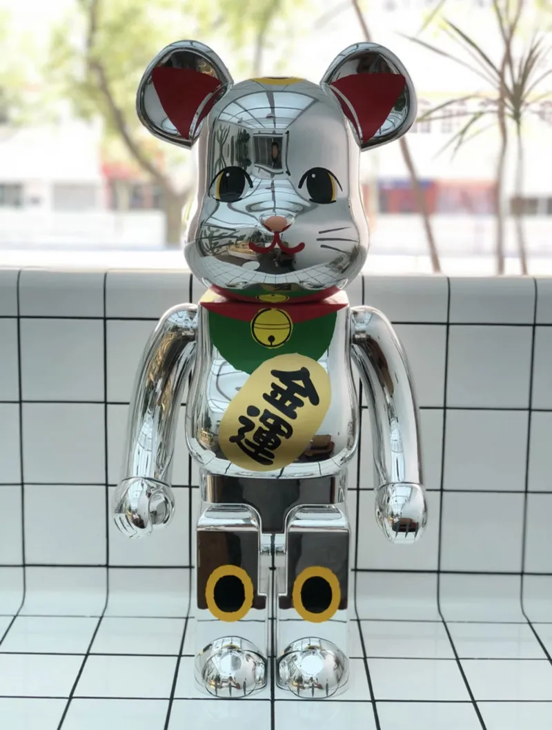 Medicom Toy Plus Bearbrick - Be@rbrick 400% + 100% - Pink Gold Chrome Bearbrick 2021