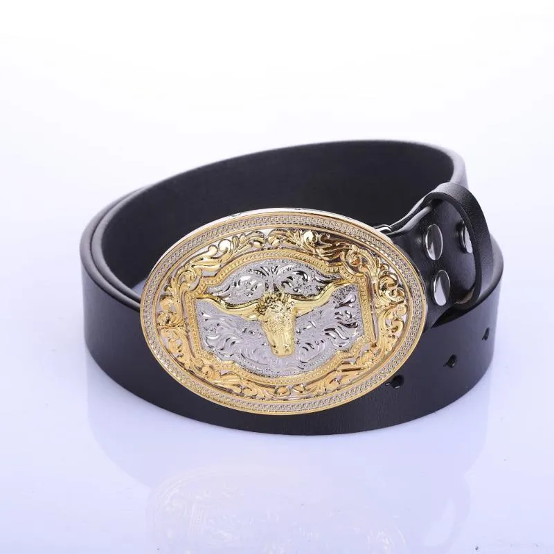 Western Cowboy Belt Buckle with Vintage Animal Pattern for  display picture 3