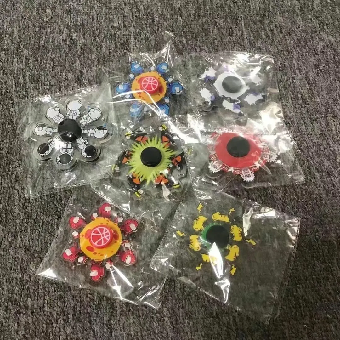 Trottola 2021 Giocattolo di decompressione Animazione Corsa Punta delle dita Giroscopio Sollievo Stress 3D Mano Fidget Spinner per bambini Regali di Natale senza confezione per la vendita al dettaglio