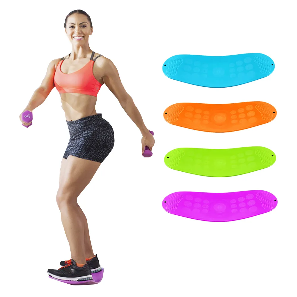 ABS Yoga Twister Balance Board Fitness Waist Wriggling Plate Dance Wobble Borad Disk Pad Gym Home Training Exercise Stability Twisting Arms Legs Workout Equipments