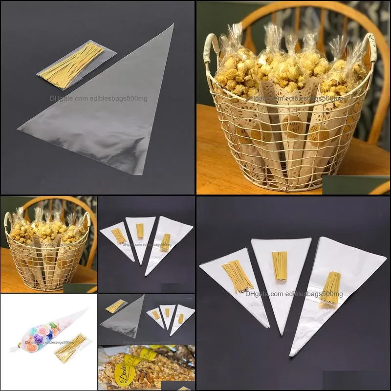Gift Wrap 50pcs Transparent OPP Plastic Bags For Cookie Packing Clear Wedding Birthday Party Favors Candy Pops Sachets1