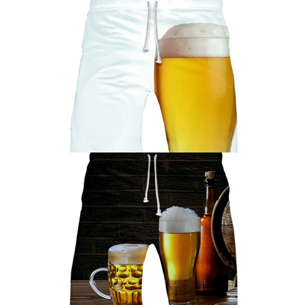 Day3D colore Birra stampato pantaloni da spiaggia freschi e traspiranti estate Pantaloncini moda uomo Abbigliamento sportivo casual maschile C0222