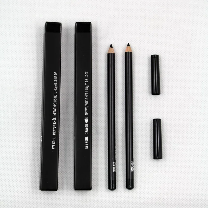 Crayon crayon smolder kohl couleur noire étanche crayon eyeliner avec boîte avec une boîte de maquillage cosmétique naturel facile à porter de longue date