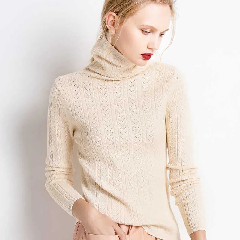 Turtleneck female solid pullovers women fashion casual striped knitted warm elasticity jumper X0721