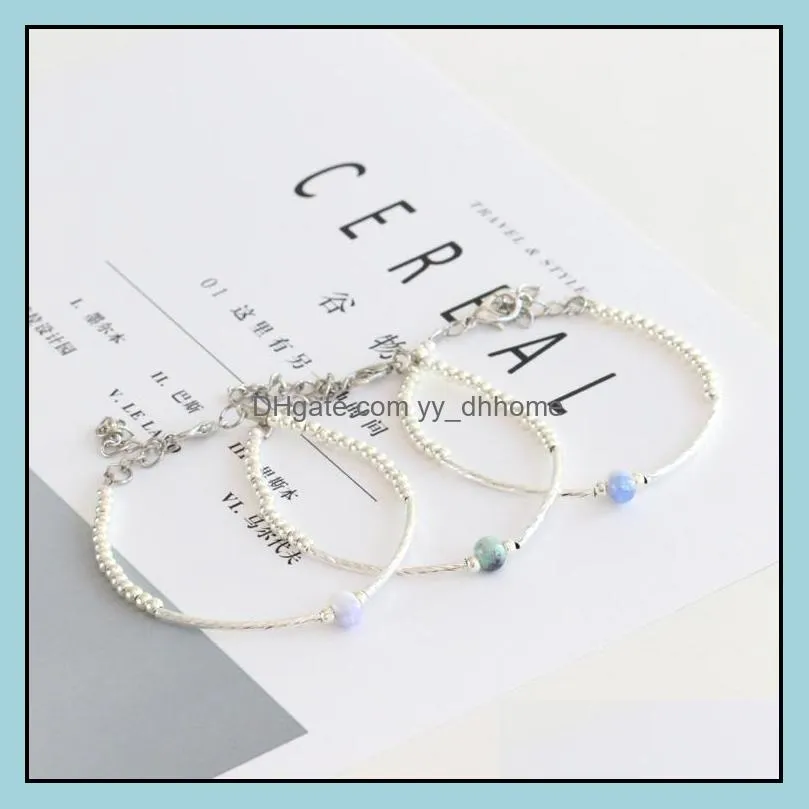 Charm Bracelets Women Original Design Temperament Sweet Handmade Alloy And Ceramic Simple Small Jewelry Fashion Gift