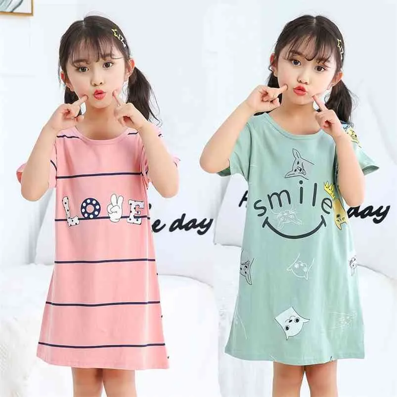 100% Cotton Girls Nightgowns Summer Sleepwear For Big Girls, Baby Girls  Clothes, Sleepshirt, Pajamas 210915 From Cong05, $7.59