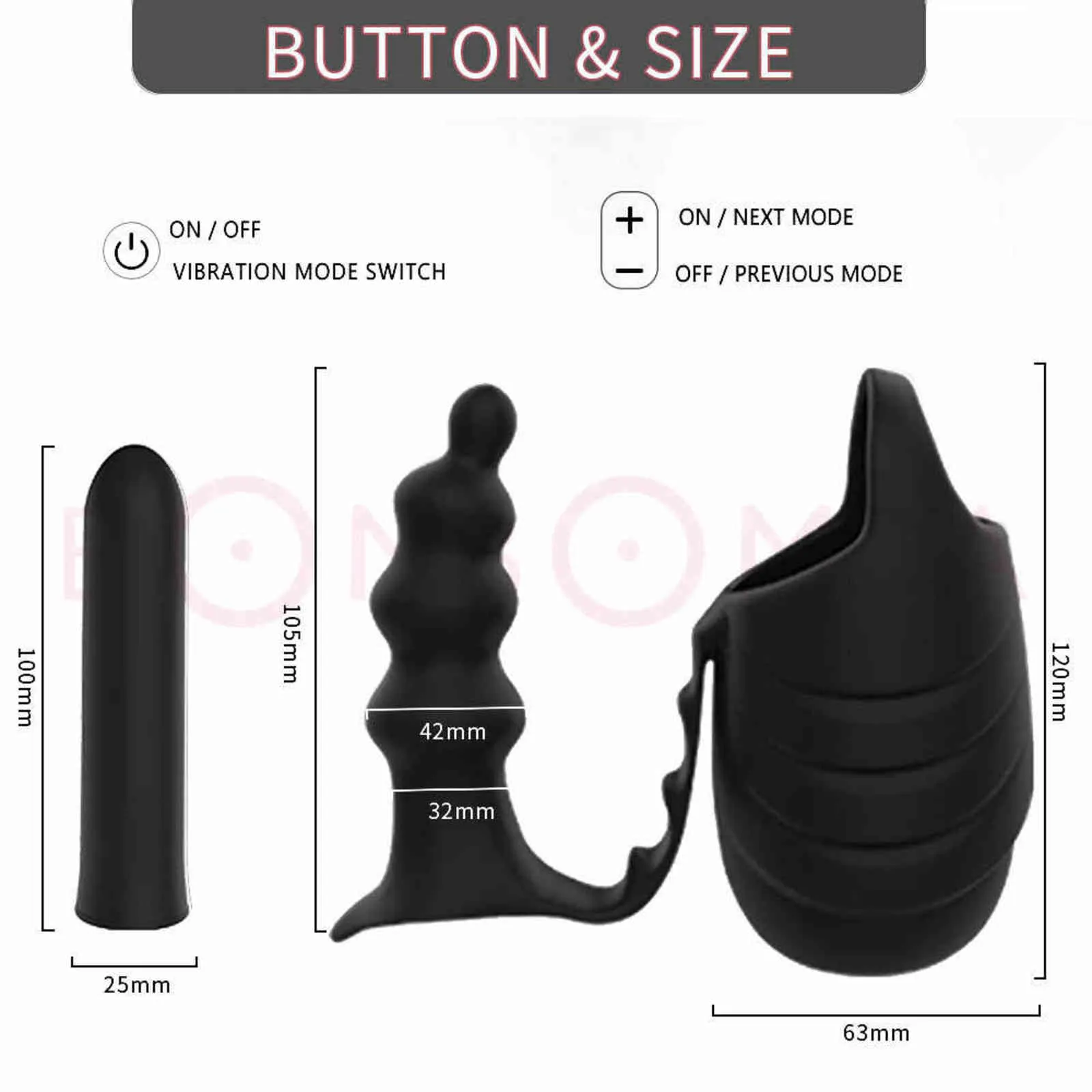 Anal Vibrators For Men Testicle Vibrating Sleeve Dildo Anal Plug Penis Delay Trainer CockRing Adult Sex Toys For Men Masturbator (9)