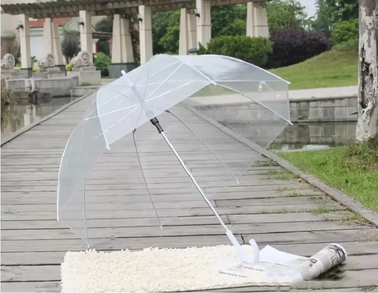 Stylowa prostota głęboka kopuła parasol długi uchwyt apollo przezroczysty parasol grzybowy parasol Clear Bubble prezent