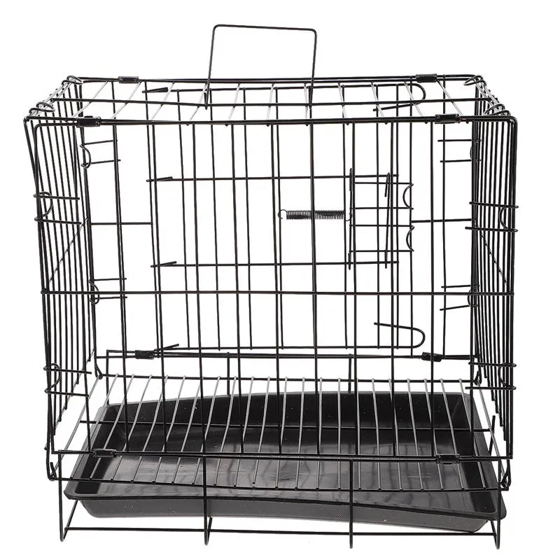 Kennlar Pennor 1 Set Folding Dog Kennel Iron Wire Pet Crate Praktiska Shelter Supplies